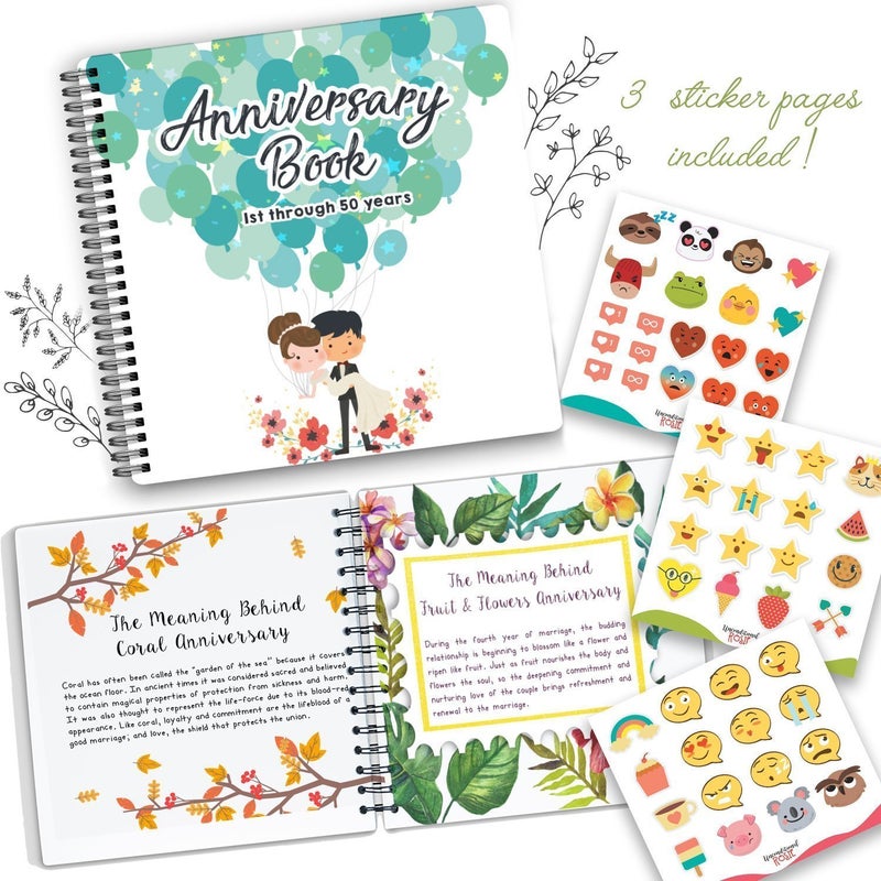 Unconditional rosie Wedding Book | A Hardcover Journal To Document Wedding Anniversaries From The 1st To the 50th Year | Gifts For Him & Her | Personalized Marriage Presents For Husband & Wife. - Image 2